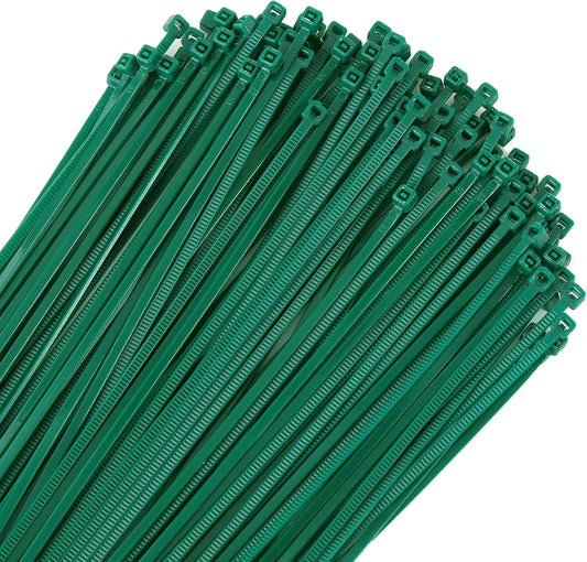 4 inch 3mm Dark Green Nylon Garden Cable Zip Ties Self Locking Cable Ties Twist Ties, Multi-Purpose Cable Tie (100 Pcs)
