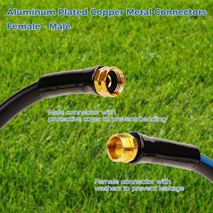 Short Garden Hose 1ft x 5/8",Rubber Leader Hose,Male to Female