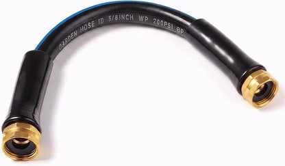 Short Garden Hose 1ft x 5/8",Rubber Leader Hose,Male to Female