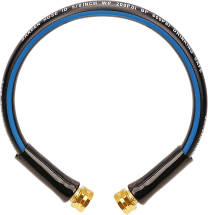 Short Garden Hose 1ft x 5/8",Rubber Leader Hose,Male to Female