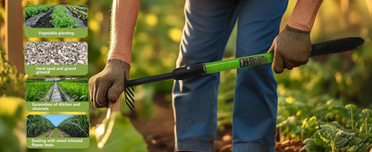 Small Garden Rake, 27-39" Telescopic Hand Cultivator