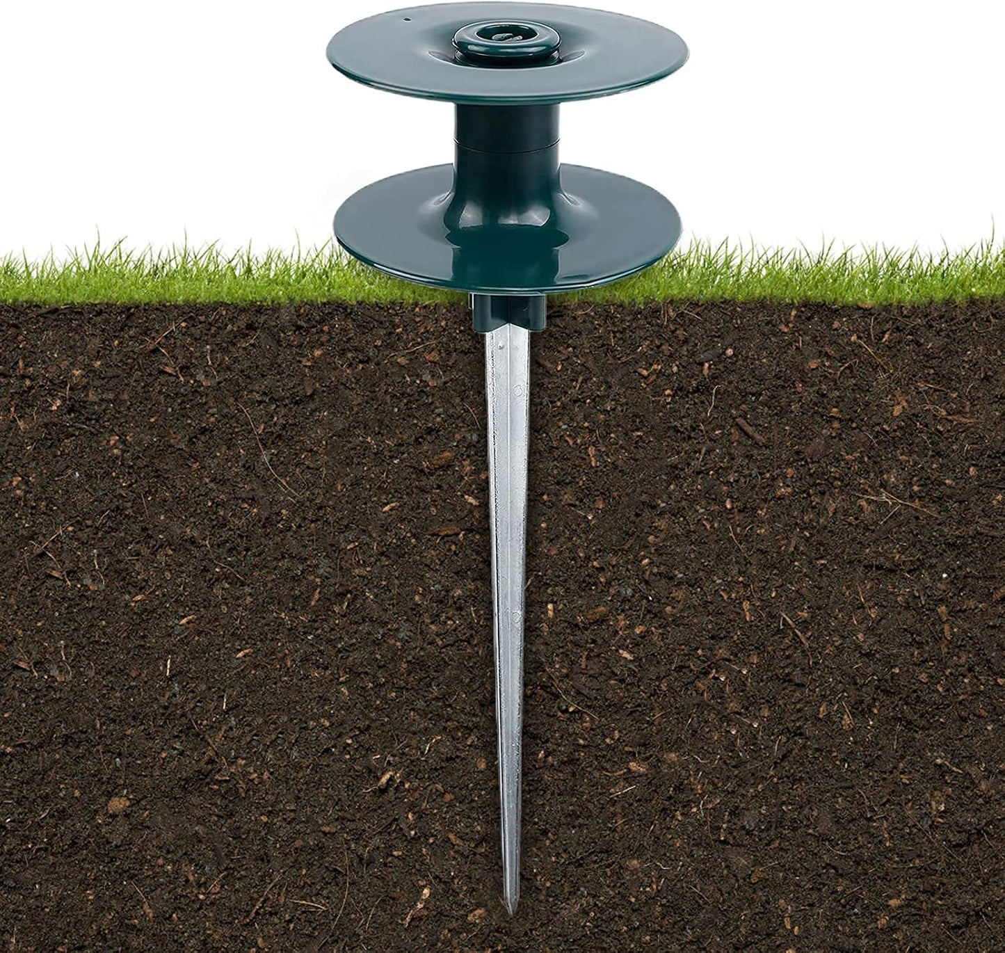5 Packs Hose Guide, 7In Long Metal Spike with Heavy Duty Plastic Reel, Firmly Seated Water Hose Holder Spike Stand, Garden Plant Saver for Lawns, Yards, Gardens, 210429XA01-5-8643-1858400871