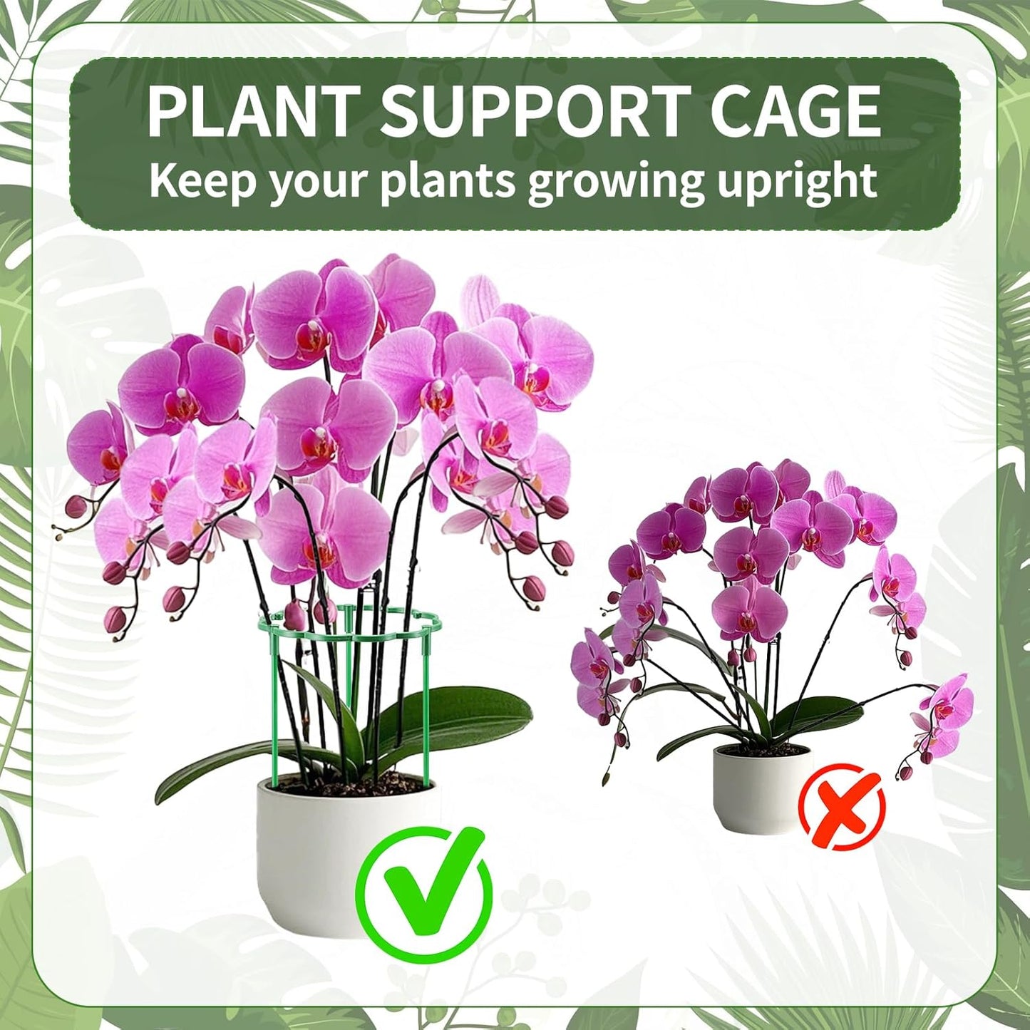 12 Pack Plant Support Stakes Sets - Versatile Plant Cages, Stackable Garden Flower Support， Small Plant Stakes for Indoor Plants,Tomato,Monstera, Peony, Hydrangea, Climbing Plants