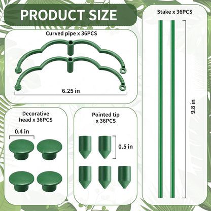 12 Pack Plant Support Stakes Sets - Versatile Plant Cages, Stackable Garden Flower Support， Small Plant Stakes for Indoor Plants,Tomato,Monstera, Peony, Hydrangea, Climbing Plants