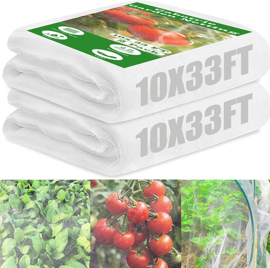 2 Pack Garden Netting, 10 x 33 FT Ultra Fine Mesh Netting