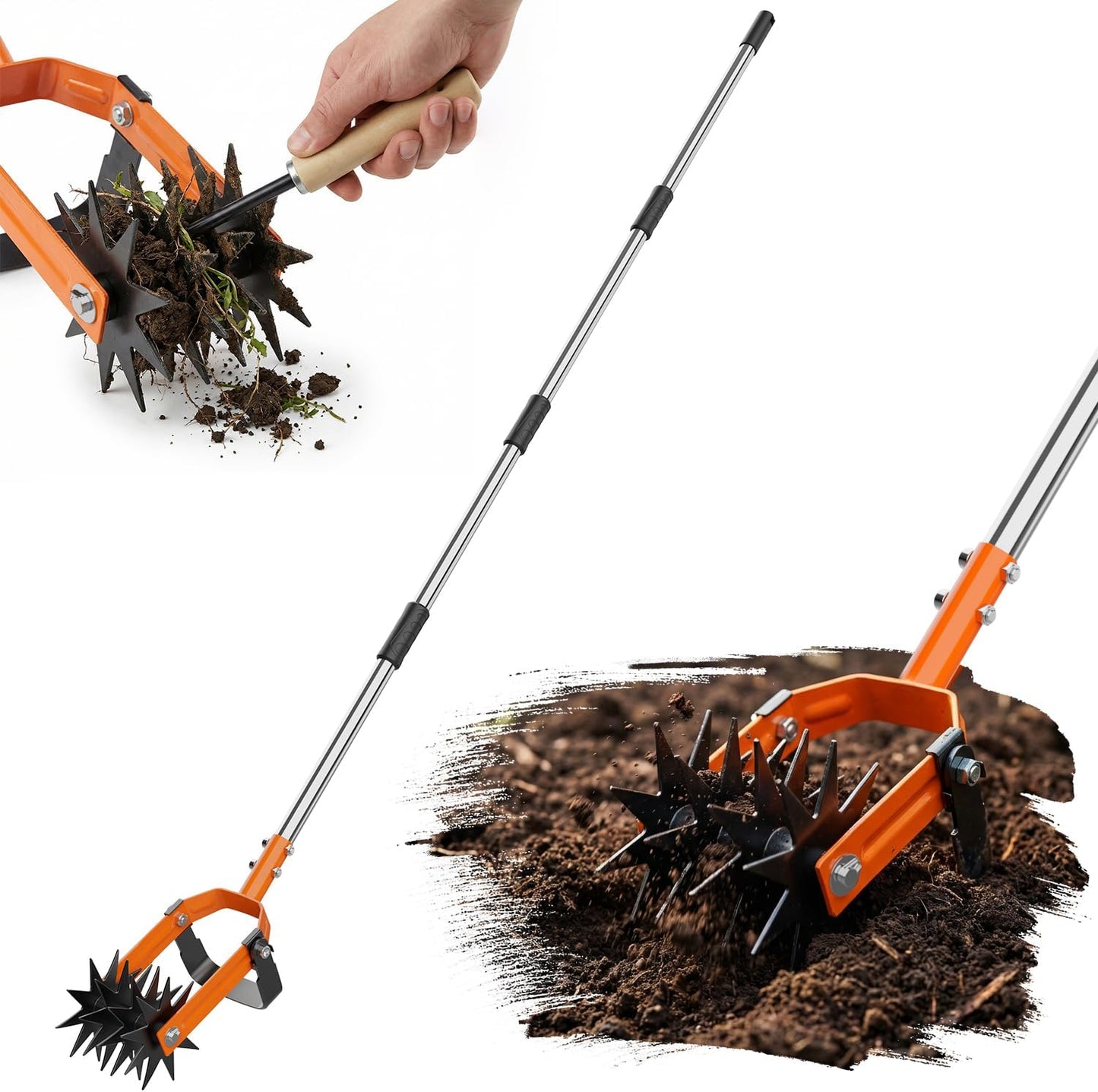 Rotary Cultivator Tiller, Combines Soil Loosen and Weed Functions