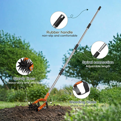 Rotary Cultivator Tiller, Combines Soil Loosen and Weed Functions