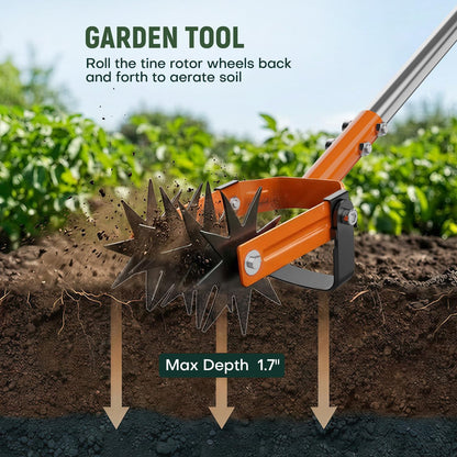 Rotary Cultivator Tiller, Combines Soil Loosen and Weed Functions