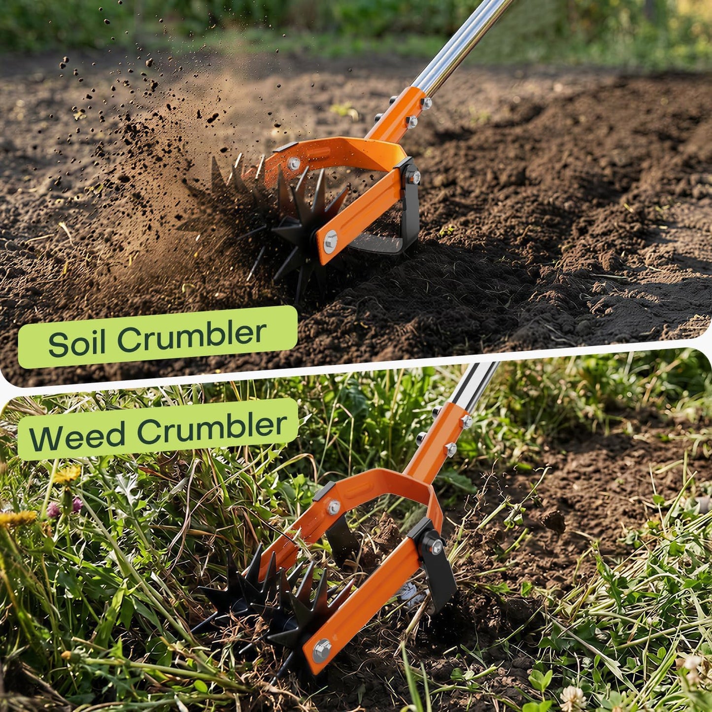 Rotary Cultivator Tiller, Combines Soil Loosen and Weed Functions