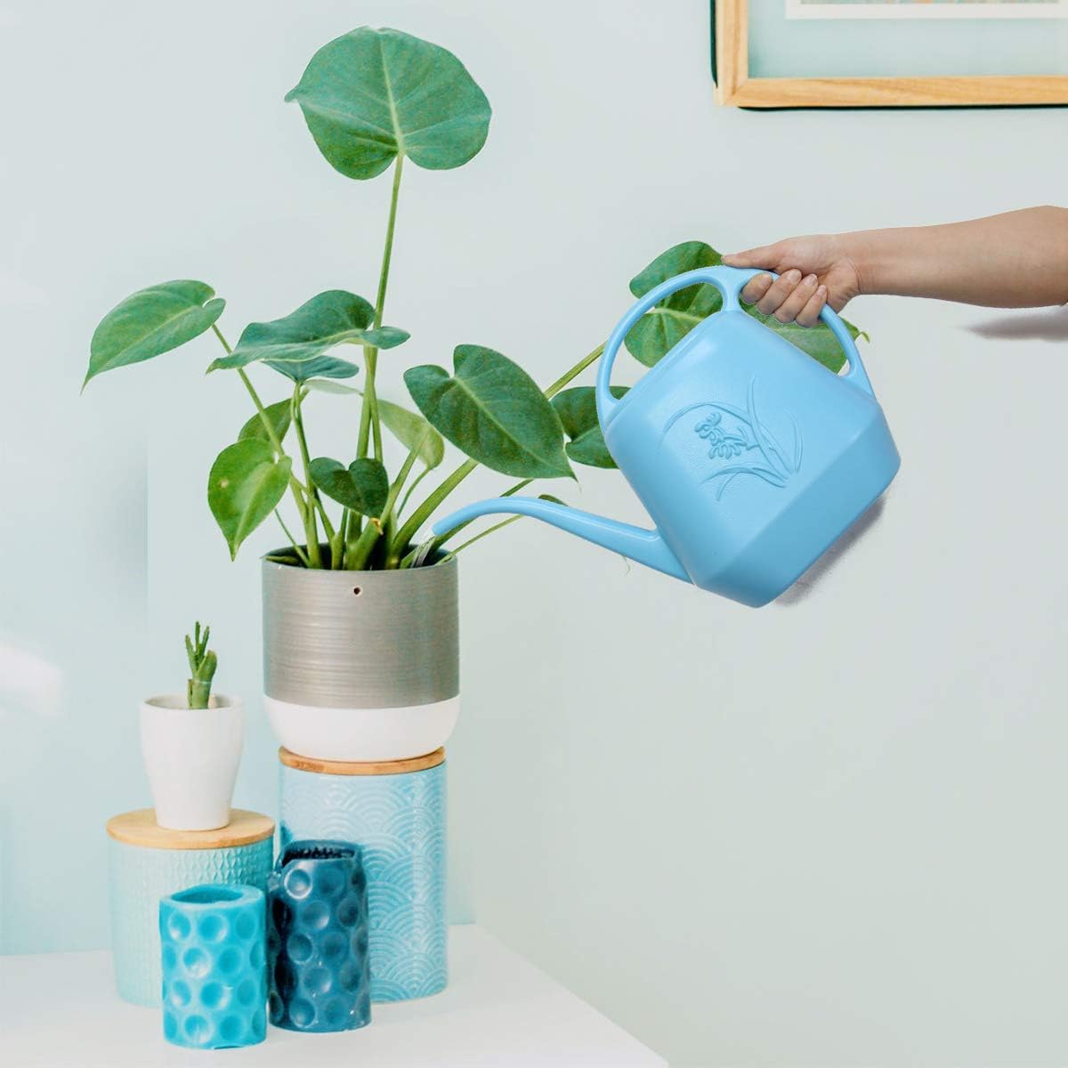Plant Watering Can - Blue - 1/2 Gallon