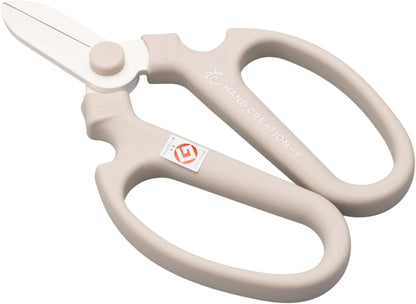 Japanese Floral Scissors - SAKAGEN Hand Creation, Professional Ultra Sharp Flower Shears for Floral Design, Ikebana & Gardening, Made in Japan, F-170 (Yellow)