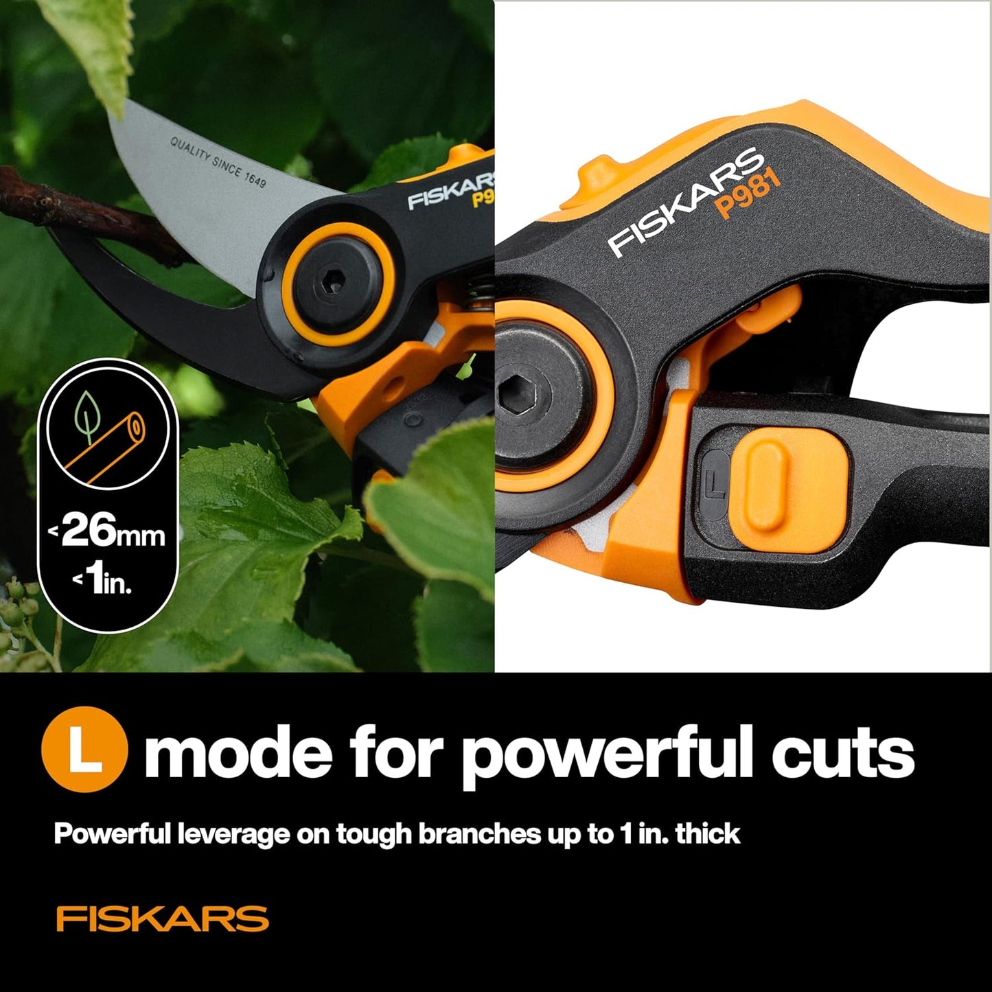 SoftGrip Bypass Pruning Shears, 5/8" Cut Capacity Garden Clippers