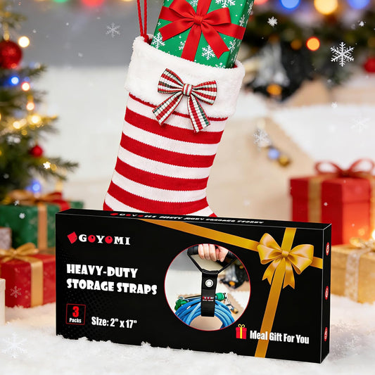 Stocking Stuffers for Men Adults, Heavy Duty Extension Cord Storage Straps, Pack of 3, 17'' Carrying Strap with Handle, Cord Hose Holder Tools Organizers Storage Garage Organization Cord Ties