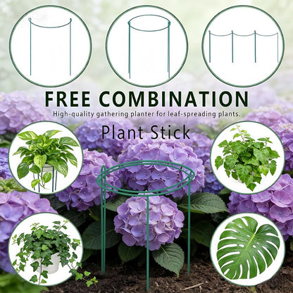 TUKIU 6 Pack 13 Inch Plant Stakes, Metal Peony Cages and Supports, Garden Stakes Plant Support Cage, Plant Support Ring Border for Peony Tomato,Hydrangea,Flower Indoor Outdoor (7.8" W x 13" H)