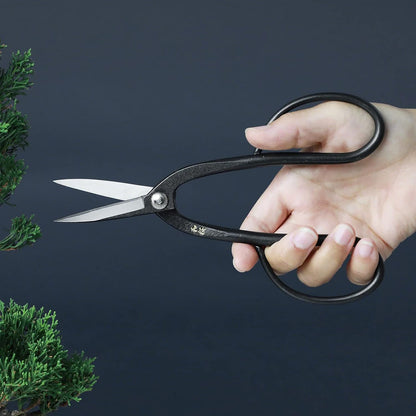 Wazakura Yasugi Steel Series Satsuki Bonsai Trimming Scissors, Made in Japan 7inch (180mm), Japanese Garden Snip Tools, Bonsai Tree Branch Leaf Pruning Shears - Yasugi Steel Satsuki Scissors