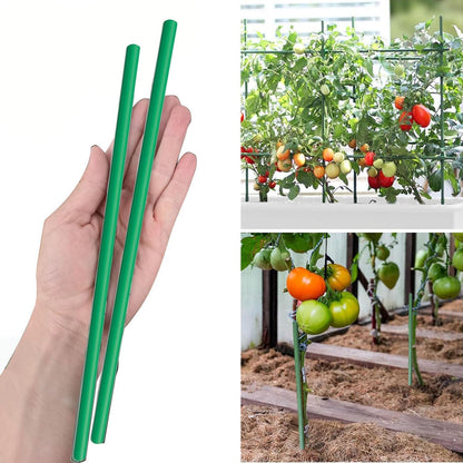 Garden Stakes Kit: 15Sets Fiberglass Plant Sticks Supports & Accessories for DIY 4ft, 5ft, 6ft, 7ft Stakes for Tomato, Vegetables, Indoor & Outdoor Gardening Supplies (15)