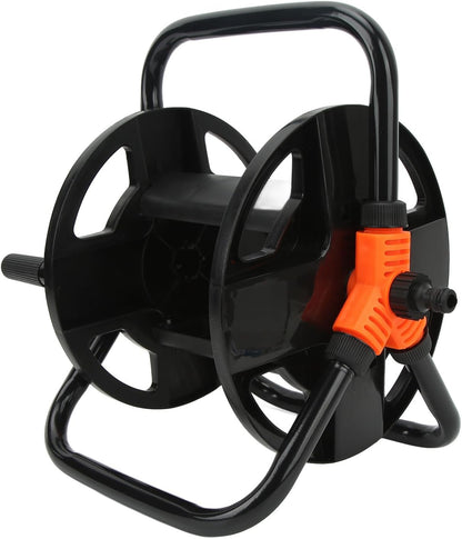 Portable Garden Hose Reel Cart, Hose Winding Reel Water Hose Storage Rack with Rotating Handle, ABS Single Arm Hose Holder for Garden Watering, Car Washing and Outdoor Use