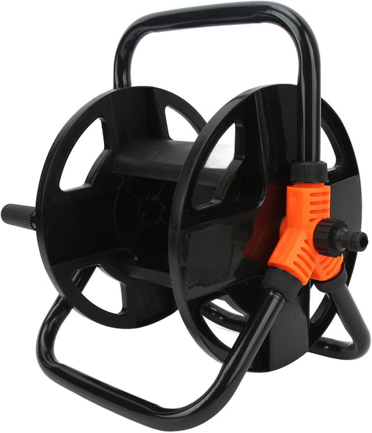Portable Garden Hose Reel Cart, Hose Winding Reel Water Hose Storage Rack with Rotating Handle, ABS Single Arm Hose Holder for Garden Watering, Car Washing and Outdoor Use