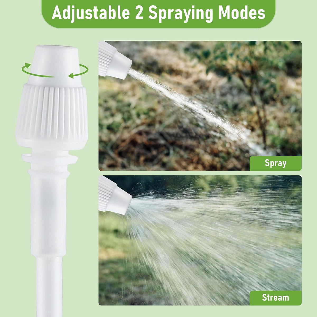 Qualirey Battery Powered Sprayer Wand, 38mm Cap for 1 Gallon Jugs