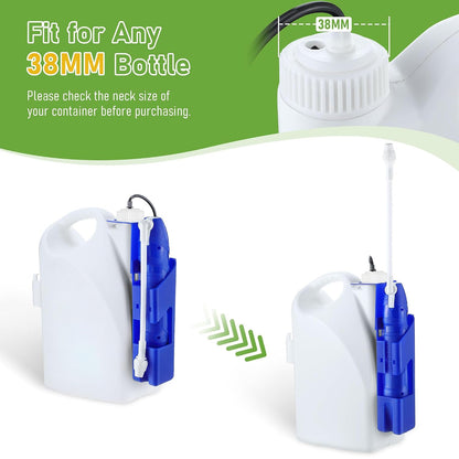 Qualirey Battery Powered Sprayer Wand, 38mm Cap for 1 Gallon Jugs