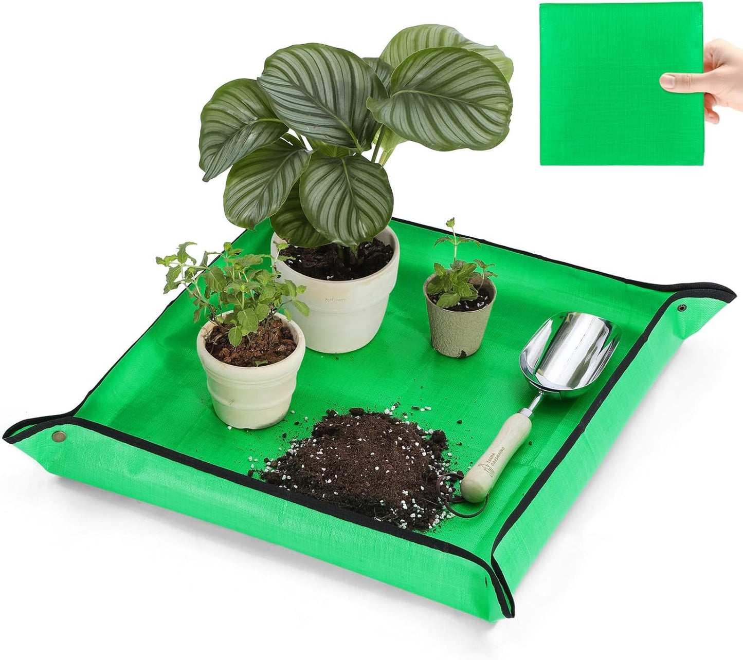 Waterproof Repotting Mat Super Thick for Potting Soil & Mix 26.8"x26.8"