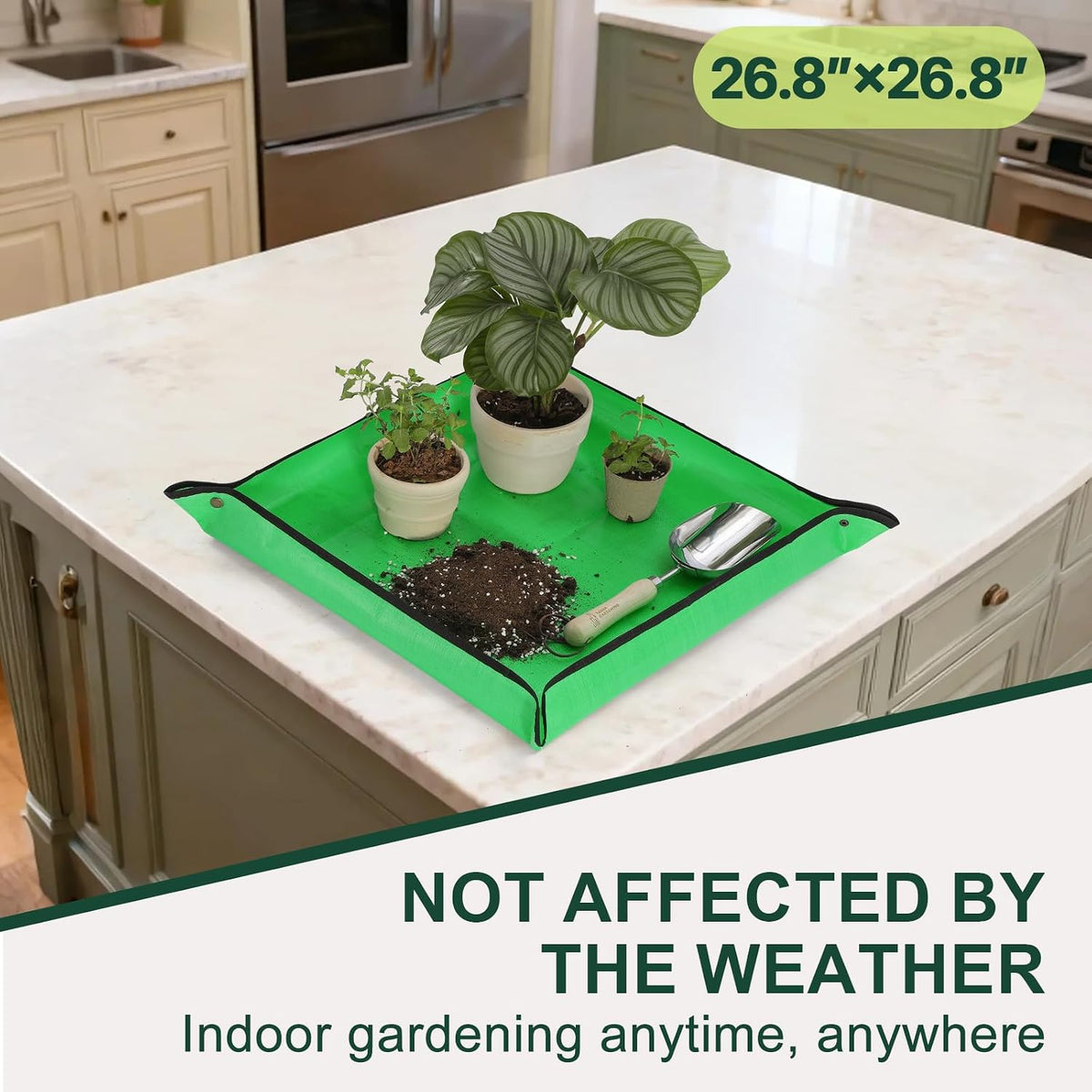 Waterproof Repotting Mat Super Thick for Potting Soil & Mix 26.8"x26.8"