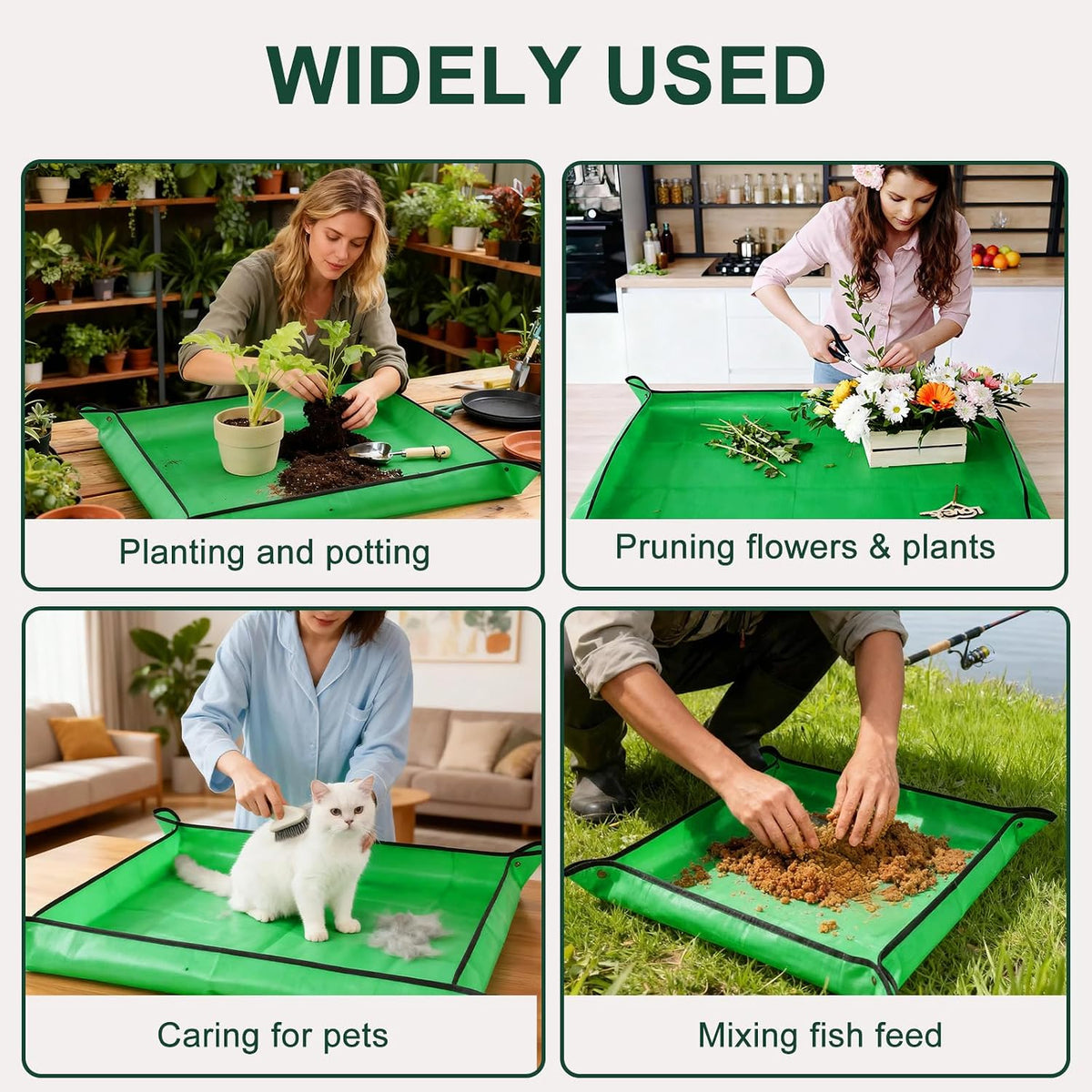 Waterproof Repotting Mat Super Thick for Potting Soil & Mix 26.8"x26.8"