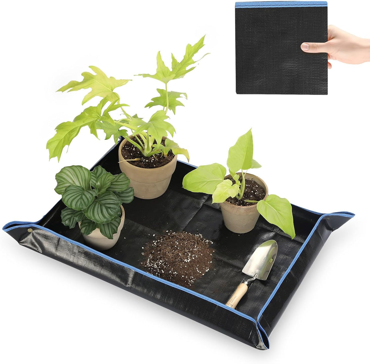 Waterproof Repotting Mat Super Thick for Potting Soil & Mix 26.8"x26.8"