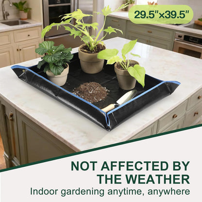 Waterproof Repotting Mat Super Thick for Potting Soil & Mix 26.8"x26.8"