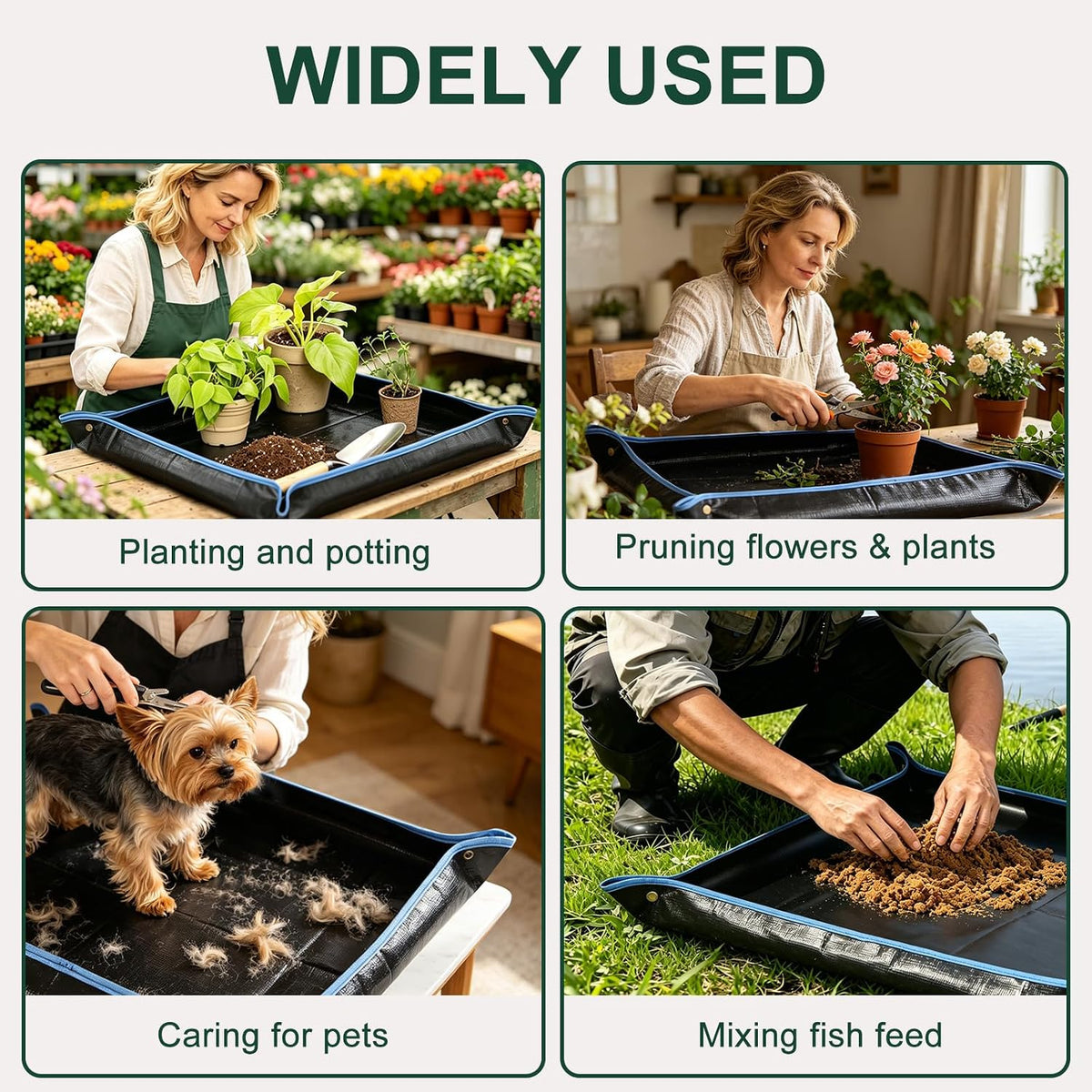 Waterproof Repotting Mat Super Thick for Potting Soil & Mix 26.8"x26.8"