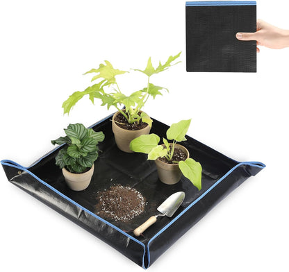 Waterproof Repotting Mat Super Thick for Potting Soil & Mix 26.8"x26.8"