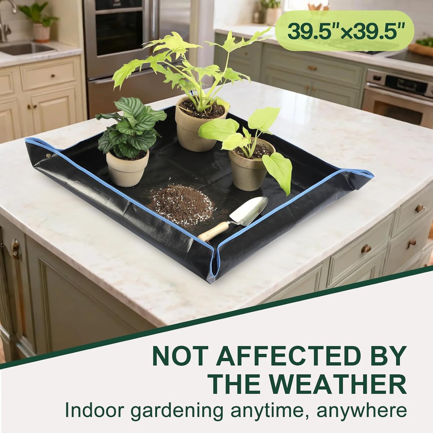 Waterproof Repotting Mat Super Thick for Potting Soil & Mix 26.8"x26.8"