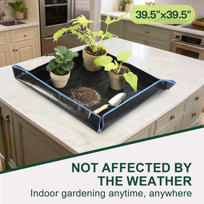 Waterproof Repotting Mat Super Thick for Potting Soil & Mix 26.8"x26.8"