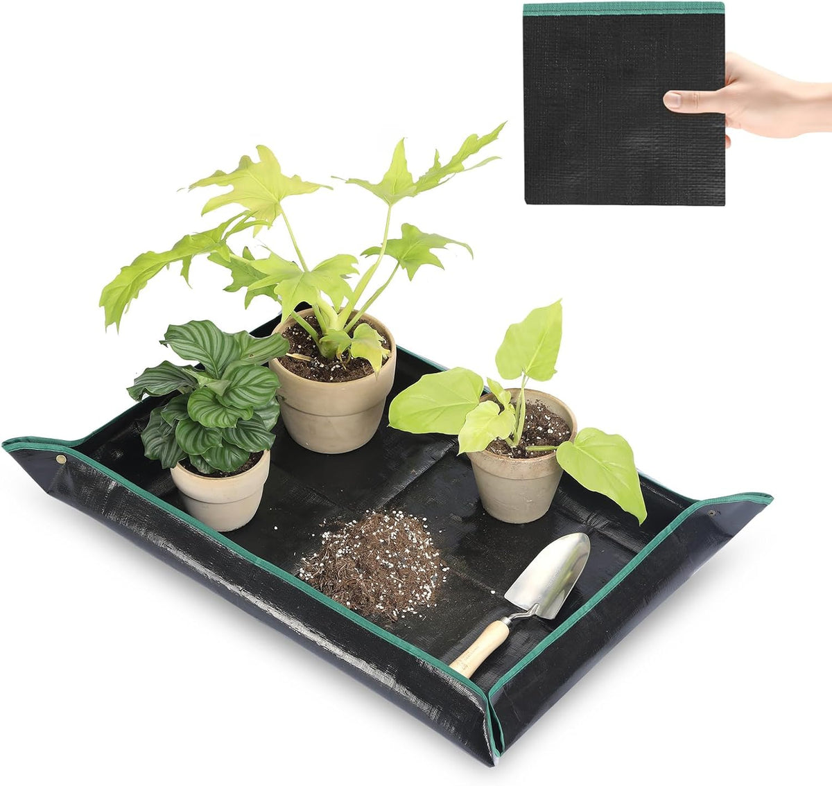 Waterproof Repotting Mat Super Thick for Potting Soil & Mix 26.8"x26.8"