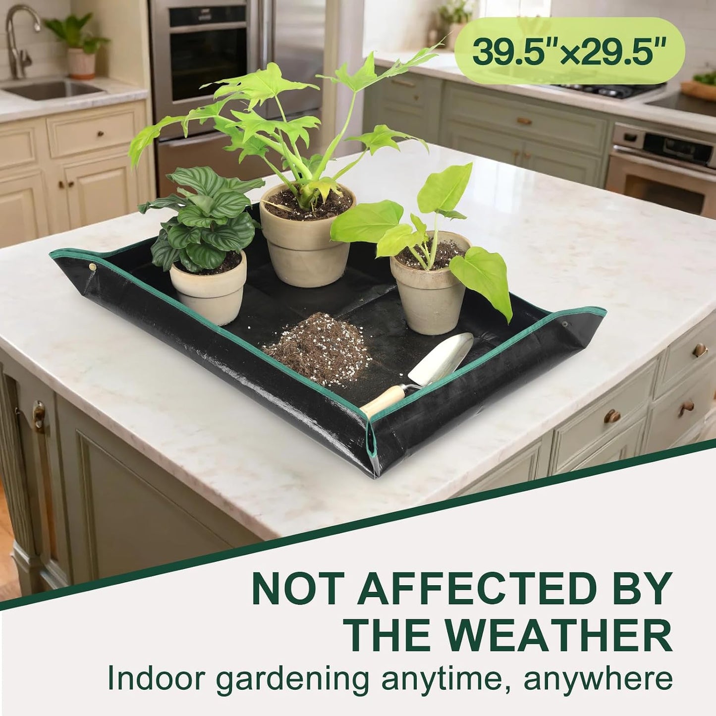 Waterproof Repotting Mat Super Thick for Potting Soil & Mix 26.8"x26.8"