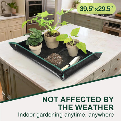 Waterproof Repotting Mat Super Thick for Potting Soil & Mix 26.8"x26.8"