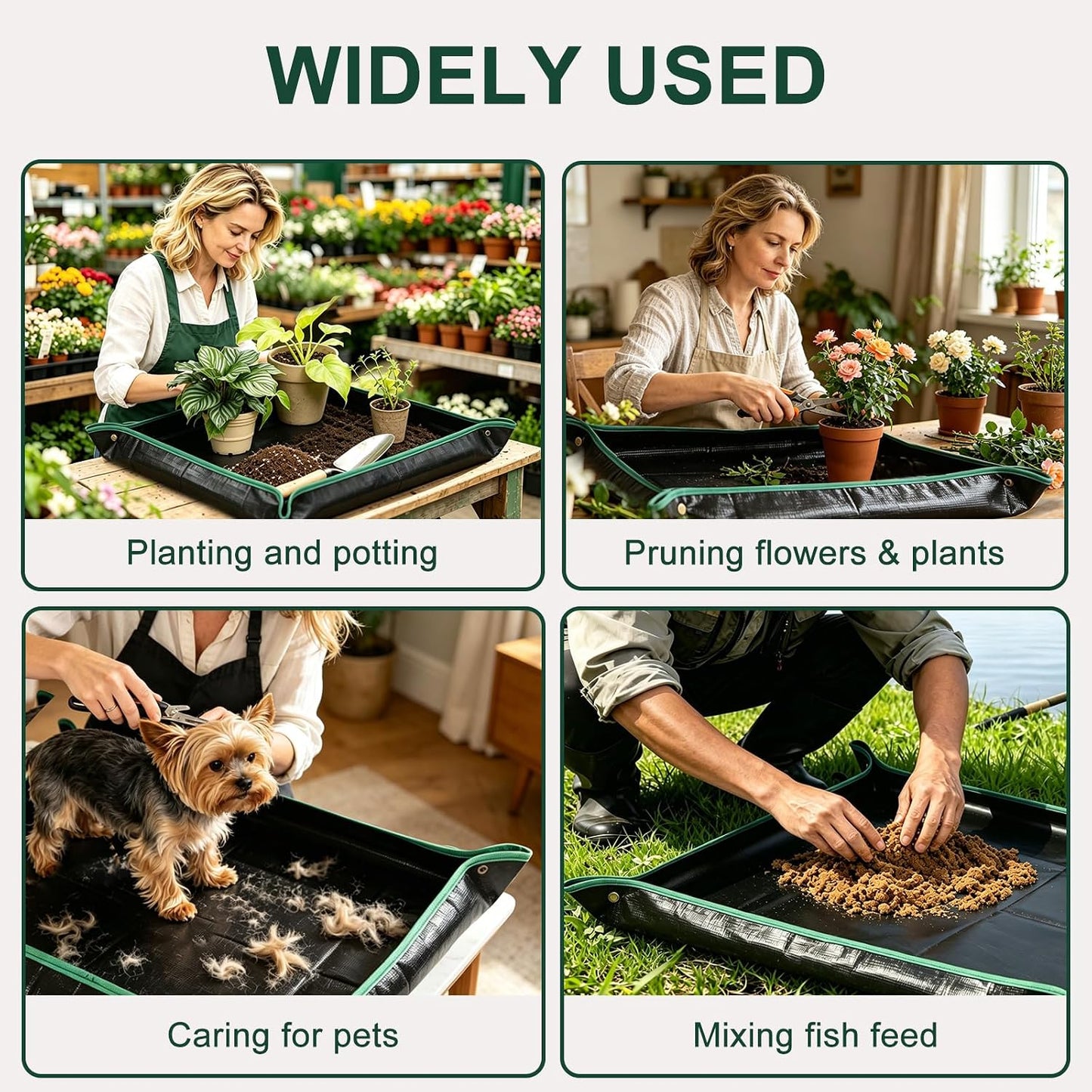 Waterproof Repotting Mat Super Thick for Potting Soil & Mix 26.8"x26.8"