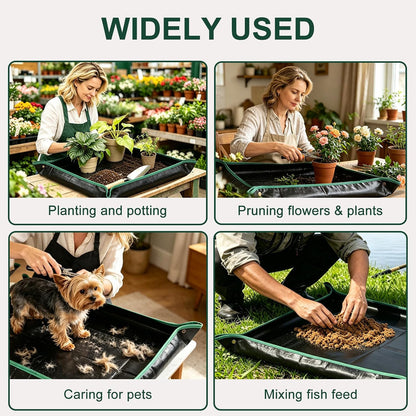 Waterproof Repotting Mat Super Thick for Potting Soil & Mix 26.8"x26.8"