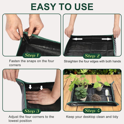 Waterproof Repotting Mat Super Thick for Potting Soil & Mix 26.8"x26.8"