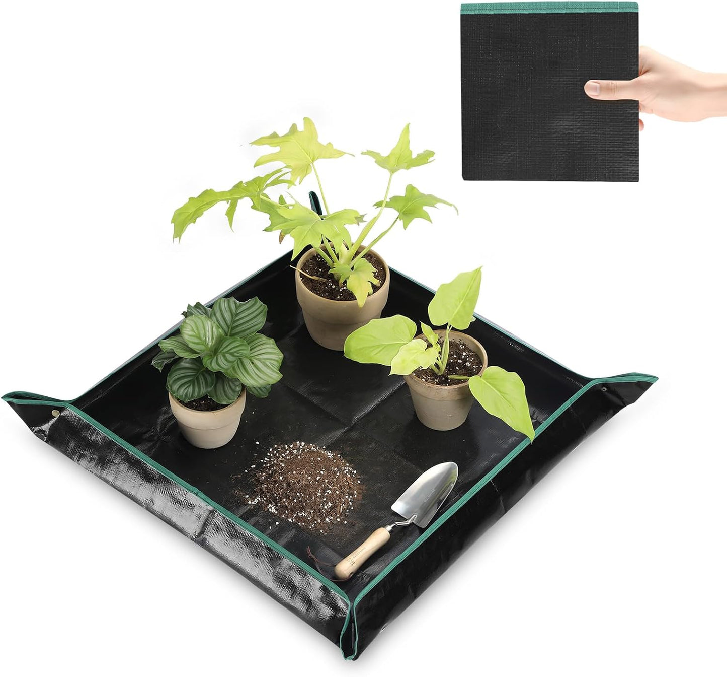 Waterproof Repotting Mat Super Thick for Potting Soil & Mix 26.8"x26.8"