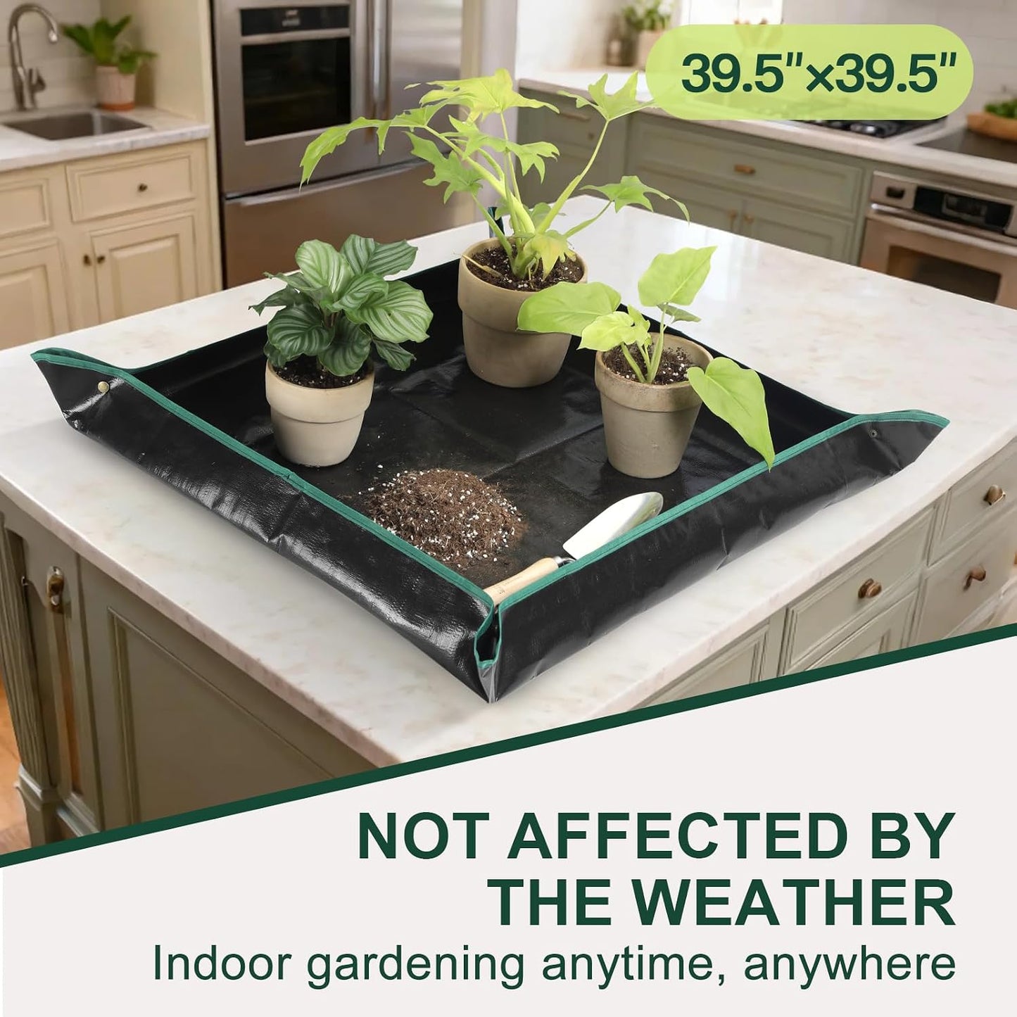 Waterproof Repotting Mat Super Thick for Potting Soil & Mix 26.8"x26.8"