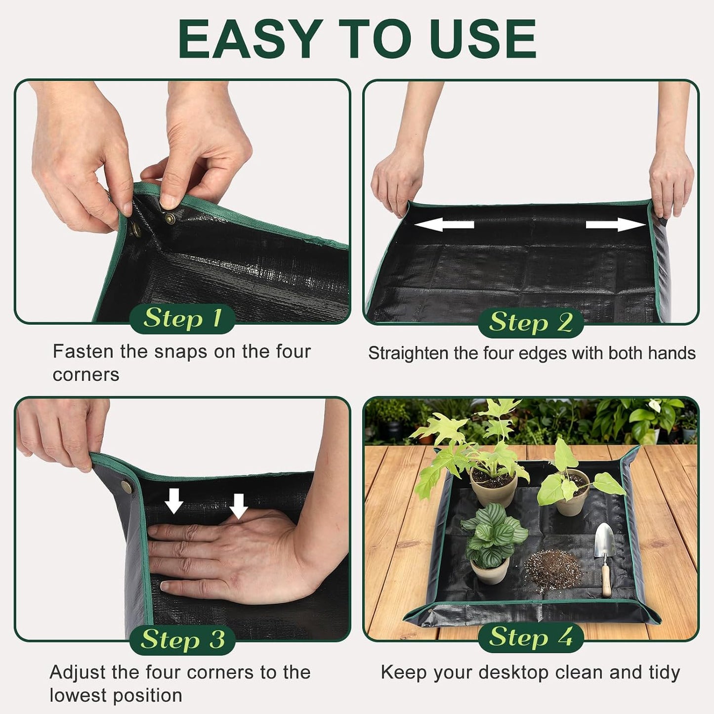 Waterproof Repotting Mat Super Thick for Potting Soil & Mix 26.8"x26.8"