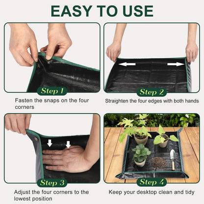 Waterproof Repotting Mat Super Thick for Potting Soil & Mix 26.8"x26.8"
