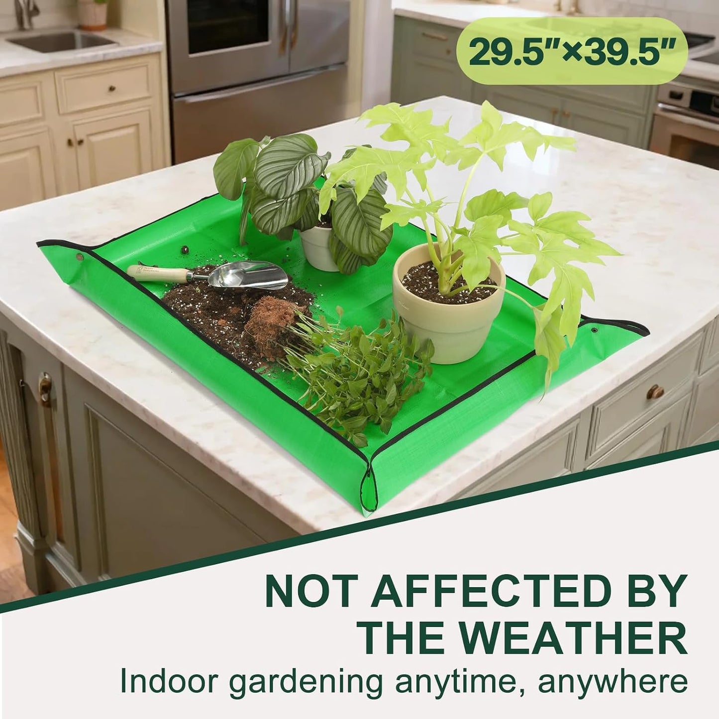 Waterproof Repotting Mat Super Thick for Potting Soil & Mix 26.8"x26.8"