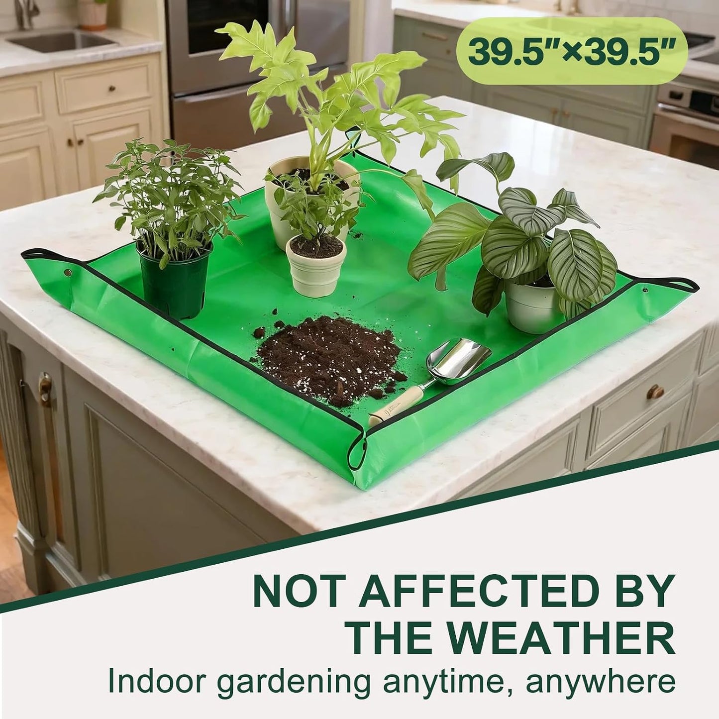 Waterproof Repotting Mat Super Thick for Potting Soil & Mix 26.8"x26.8"