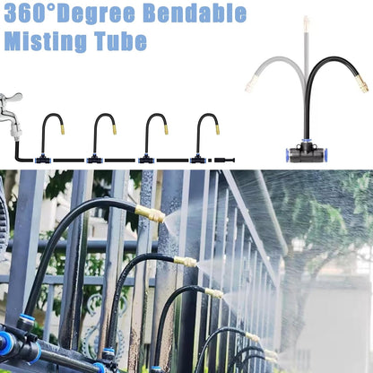 49.21Ft Drip Irrigation Kit System, 360° Bendable Garden Irrigation System