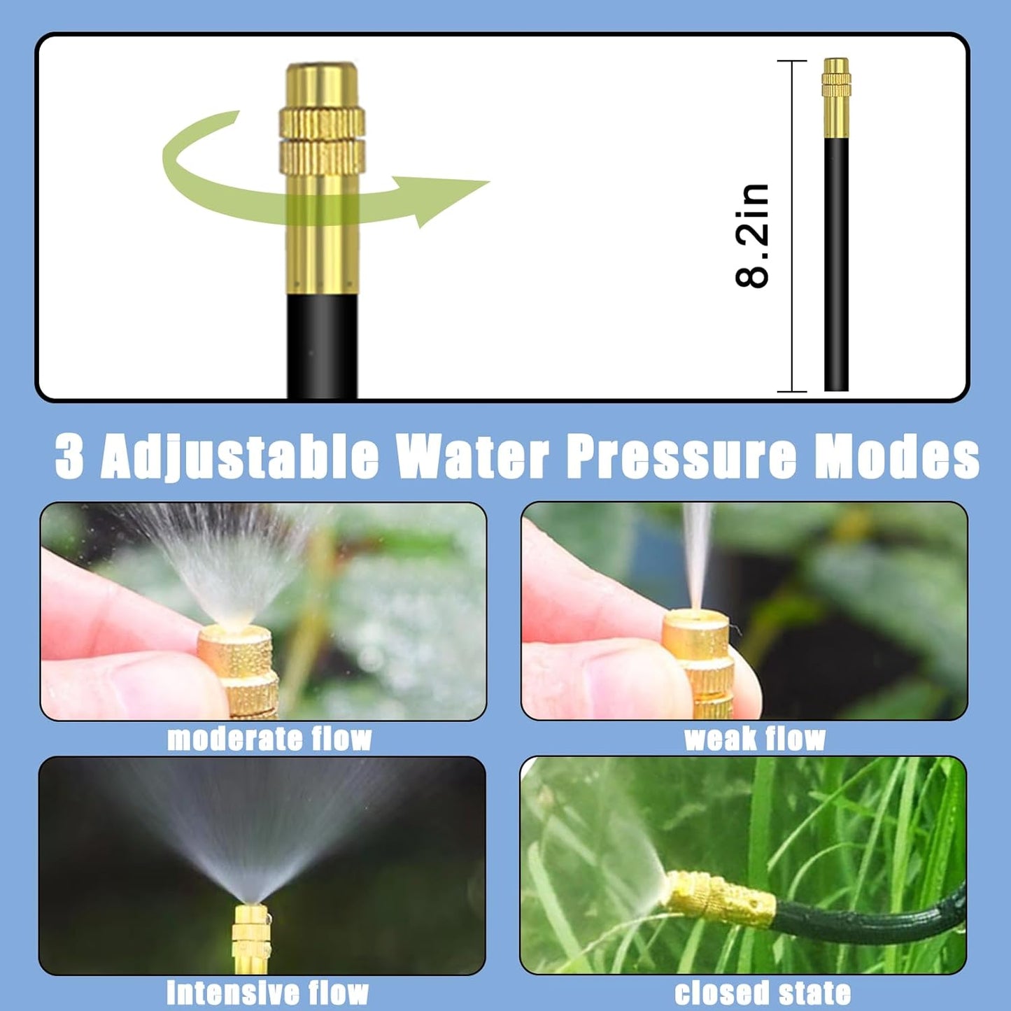 49.21Ft Drip Irrigation Kit System, 360° Bendable Garden Irrigation System