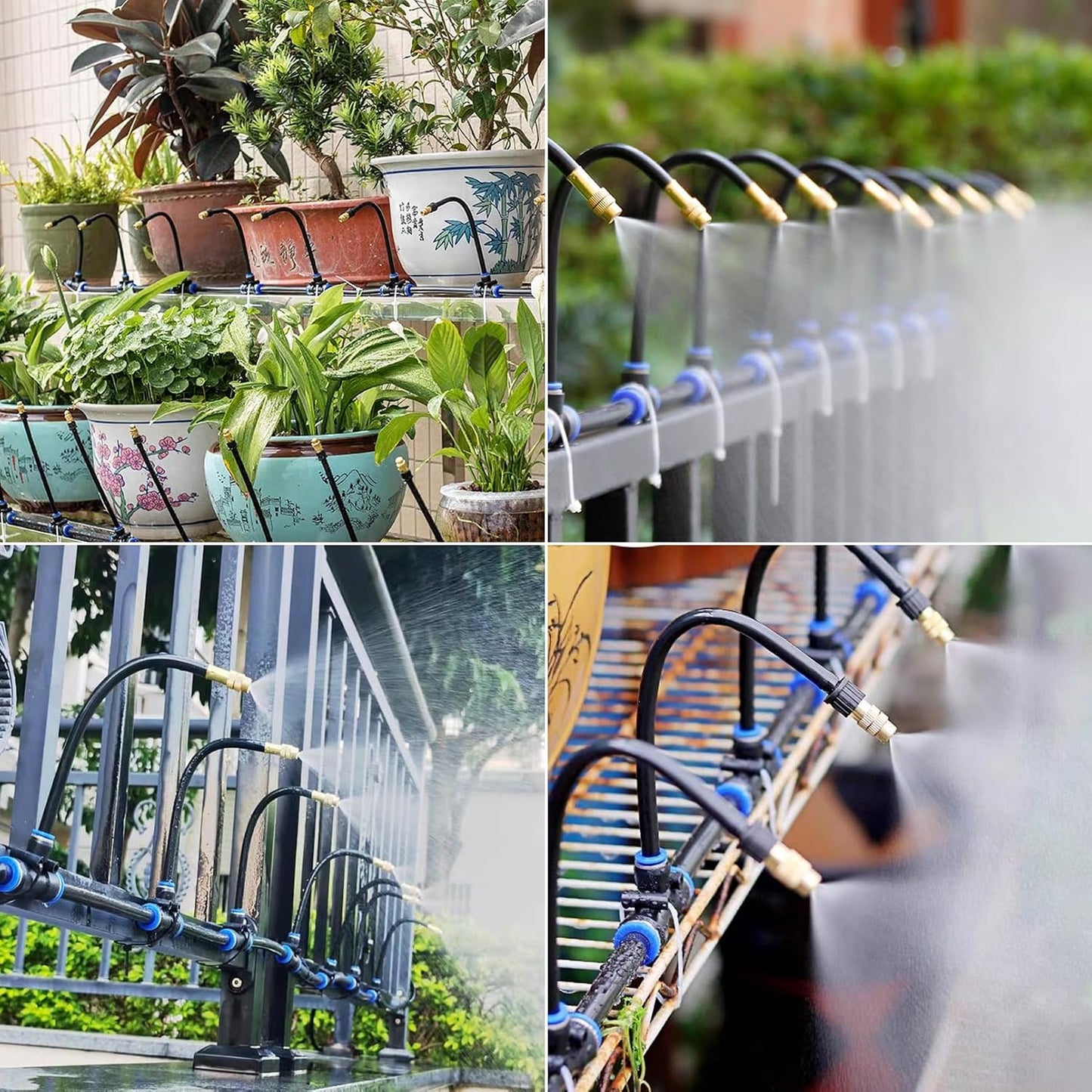 49.21Ft Drip Irrigation Kit System, 360° Bendable Garden Irrigation System