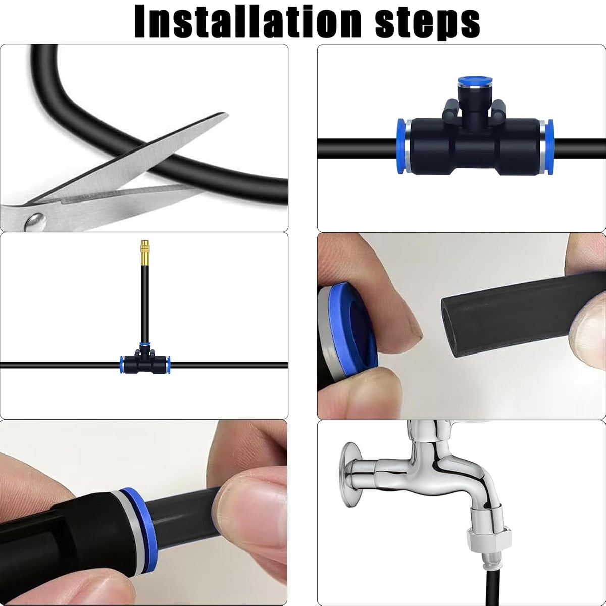 49.21Ft Drip Irrigation Kit System, 360° Bendable Garden Irrigation System