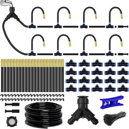49.21Ft Drip Irrigation Kit System, 360° Bendable Garden Irrigation System